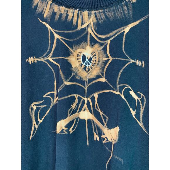 CHNGE XL Organic Cotton Black Power of Love vs Love of Power Embroidered T-Shirt - Picture 9 of 9